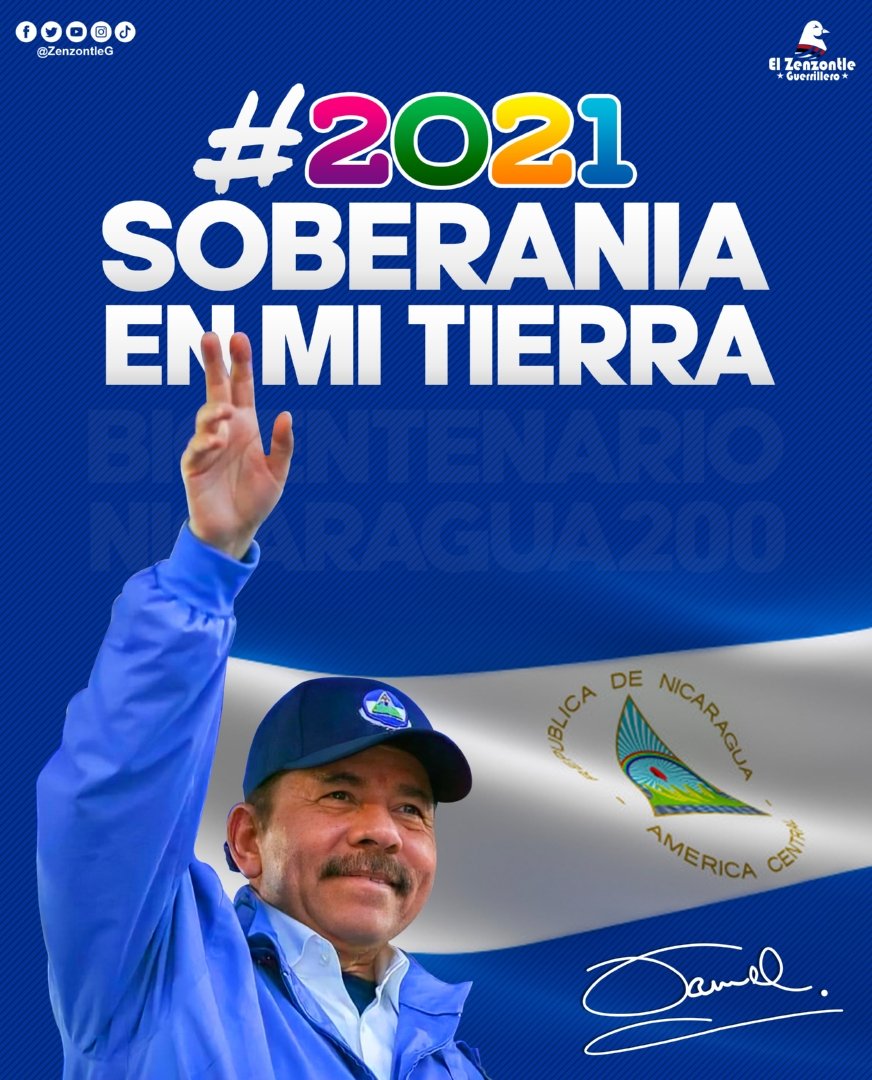 Viva Nuestra Patria, #Nicaragua Tierra de Lagos y Volcanes.
#2021SoberaniaEnMiTierra 
#Bicentenario
#PatriaBenditaYLibre
#Nicaragua200