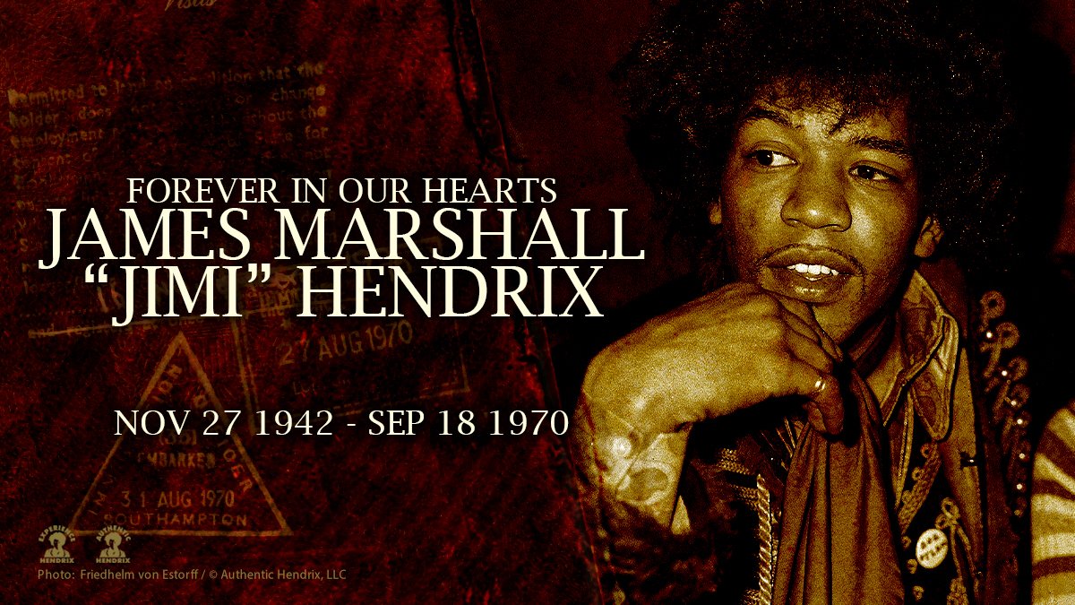 JimiHendrix's tweet photo. FOREVER IN OUR HEARTS
James Marshall "Jimi" Hendrix
Nov 27,1942 - Sep 18, 1970

#JimiHendrix #ForeverInOurHearts https://t.co/5cyKScTobh