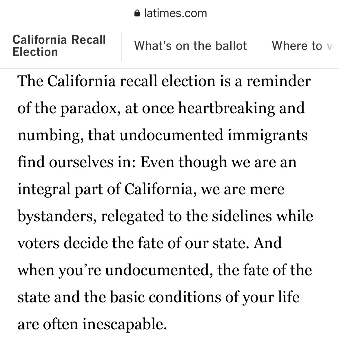 joseiswriting's tweet photo. About that recall election here in California, home to the country’s largest undocumented population: https://t.co/TgiunEqgEo via @latimes @latimesopinion 

#RecallElection https://t.co/xy3YTi5vRd