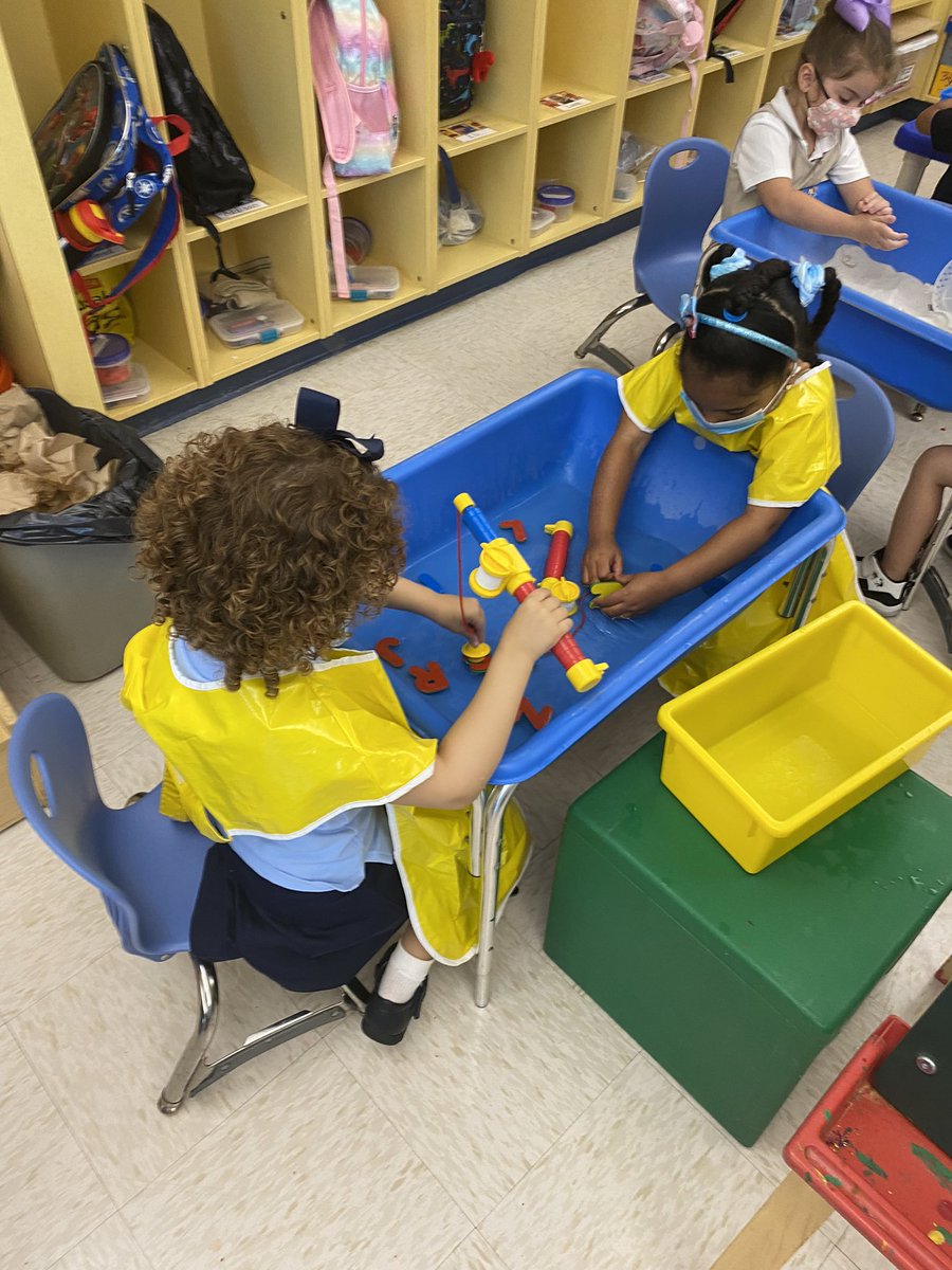 How do WPS preschoolers learn about letters and sounds?  By fishing for letters and making letters out of playdough!  Thank you Carrington    Pre-k for learning through play!
