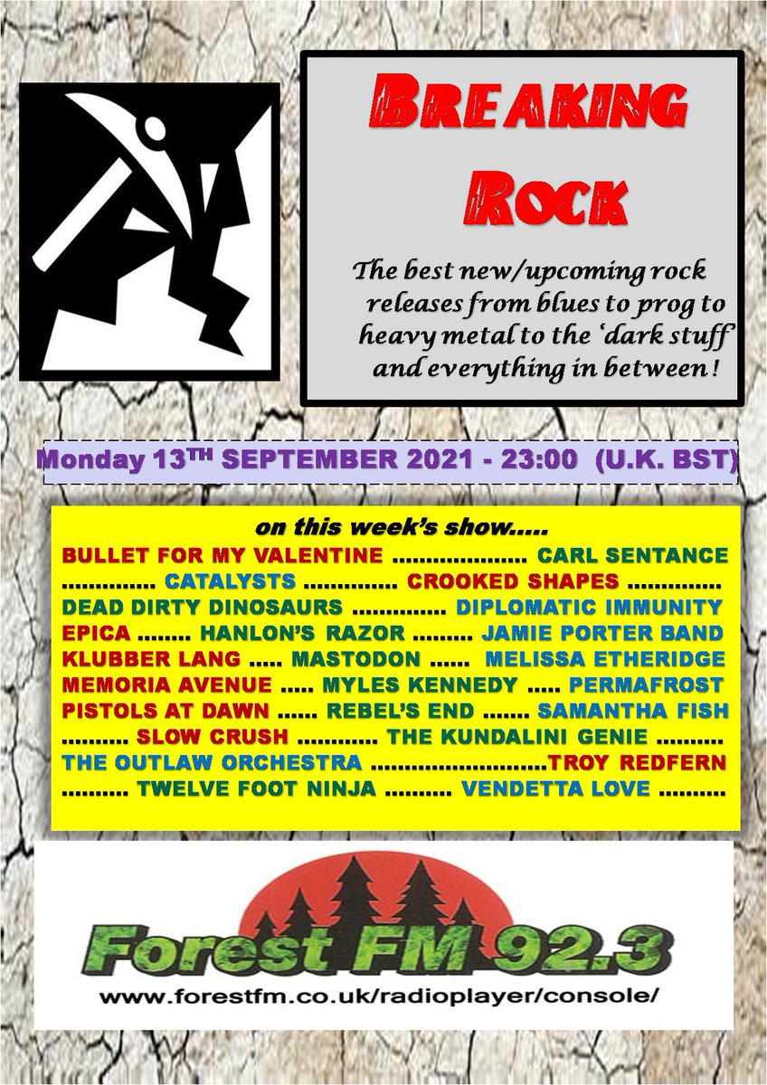 pjbreakingrock's tweet photo. now playing on @pjbreakingrock #RadioShow @ForestFM ... @TroyRed7 with #Stone latest single from new album #TheFireCosmic out now  ahead of tour dates 16th - 26th September with @Rjandthewreck ... stream now https://t.co/sjudUtZAIW https://t.co/kYqEV7kiTK