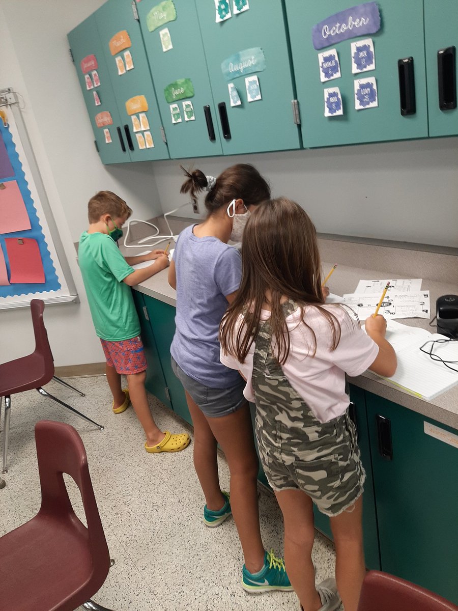 its_missbaker's tweet photo. Wow did I miss in-person group work! My wonderful 4th grade scientists worked together to communicate lab safety rules in a fun and interesting way 🦊💙 @JonesESAACPS @AACPS_K5Science #AACPSAwesome https://t.co/725ESzBtSZ