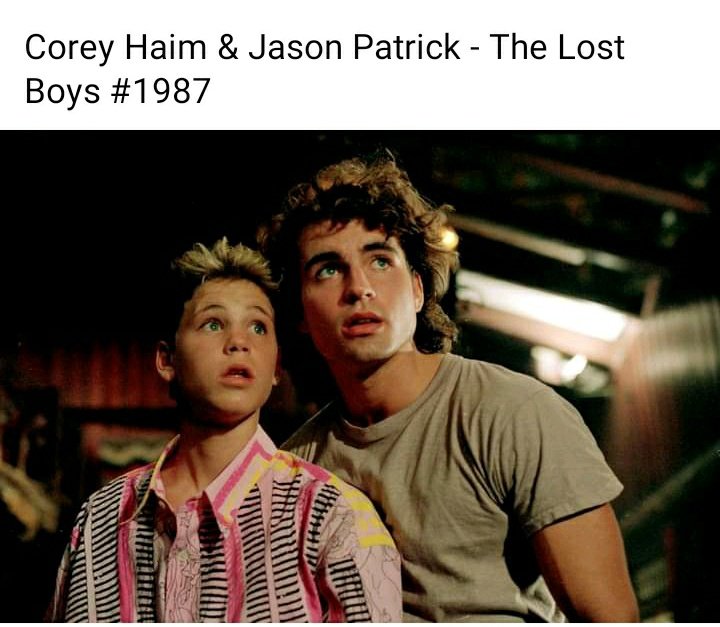 DMRocksTX's tweet image. Me encanta esta pelicula #thelostboys 😊 #ripcoreyhaim mi crush ❤