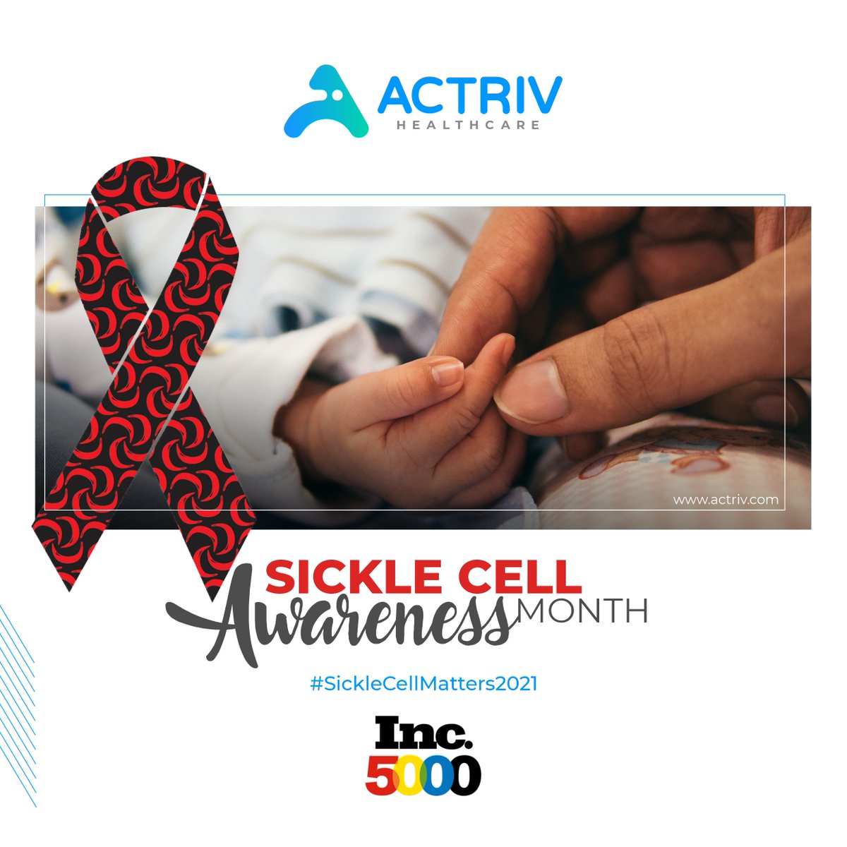 actrivinc's tweet photo. September is National Sickle Cell Awareness Month, designated by Congress to help focus attention on the need for research and treatment of sickle cell disease.
https://t.co/9OtNJCrnsy
#SickleCellMatters2021 #SickleCellAwarenessMonth #SCDSCTmatters
https://t.co/wTKSSlFnar https://t.co/Gczr7EOWCs