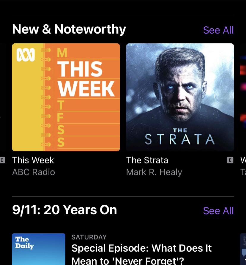 The Strata just landed in New and Noteworthy on Apple Podcasts Australia. Wow!