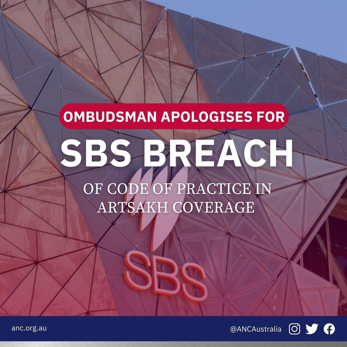 BREAKING! SBS Apologises to Armenian-Australians for Breaching Code of Practice in Report on Artsakh

MORE AT anc.org.au/news/Media-Rel…