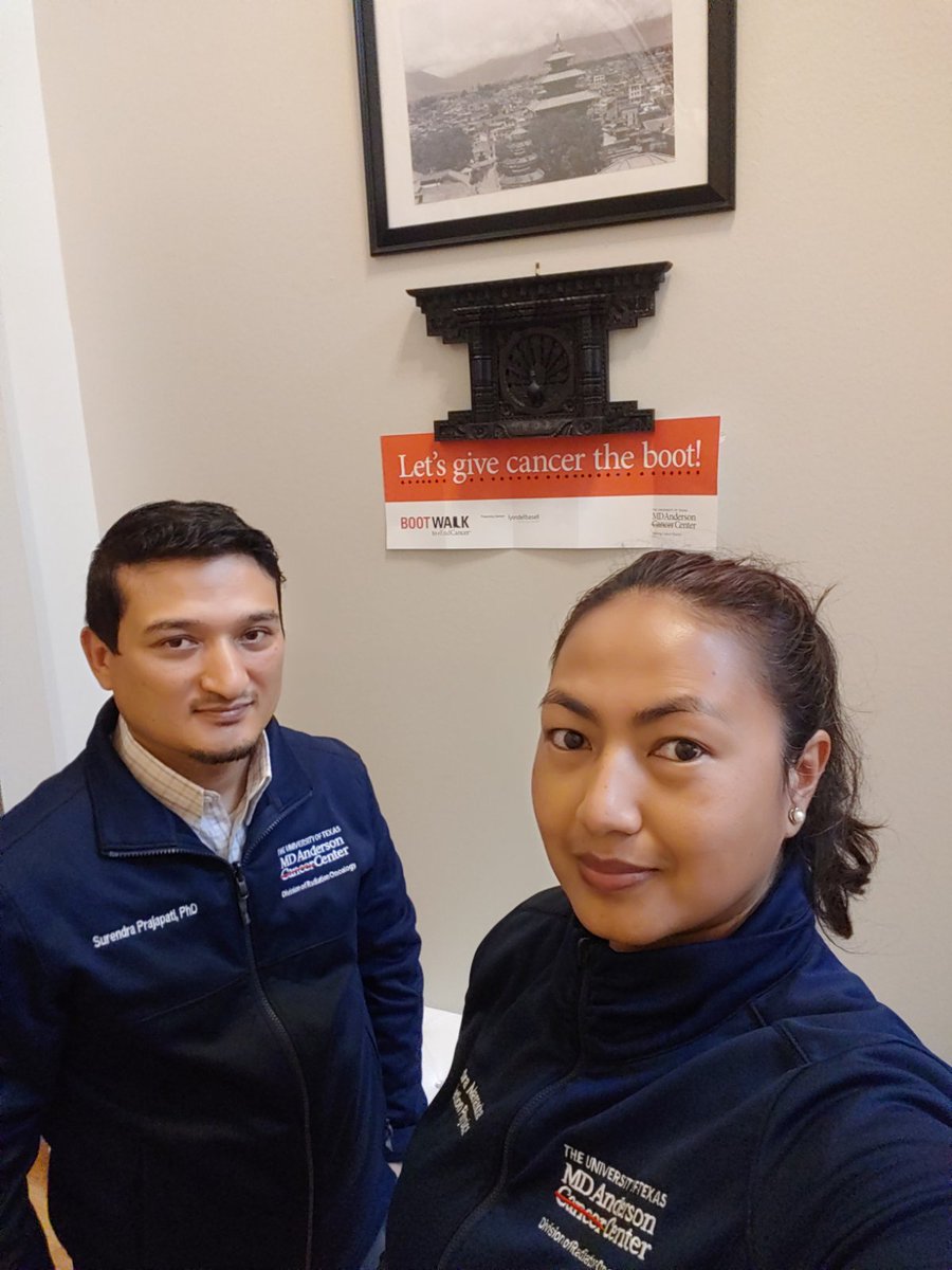 Surendra Prajapati, MS, PhD, DABR (he, him, his) (@surendramedphys) on Twitter photo Let's give cancer the boot! Radiation Physicist and Biologist Couple with alike personal jacket :) @BootWalk <a href="/MDAndersonNews/">MD Anderson Cancer Center</a> <a href="/mkmartel1/">Dr. Mary K. Martel ❤️</a> <a href="/ACKoongMDPhD/">Albert Koong, MD PhD</a> <a href="/BouthainaDabaja/">Bouthaina Dabaja MD</a> Let's give cancer the boot! Radiation Physicist and Biologist Couple with alike personal jacket :) @BootWalk <a href="/MDAndersonNews/">MD Anderson Cancer Center</a> <a href="/mkmartel1/">Dr. Mary K. Martel ❤️</a> <a href="/ACKoongMDPhD/">Albert Koong, MD PhD</a> <a href="/BouthainaDabaja/">Bouthaina Dabaja MD</a>
