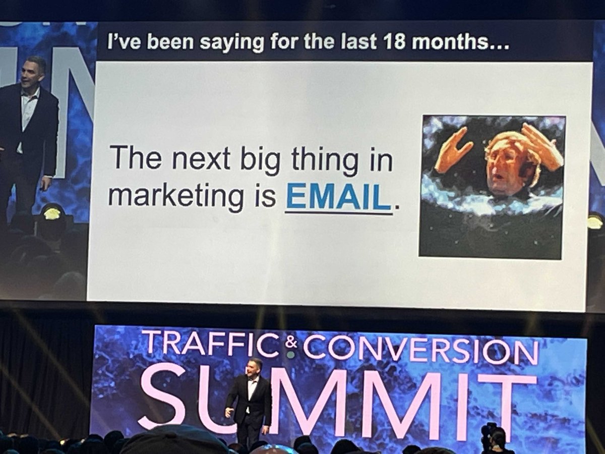 FlowiumOfficial's tweet photo. It’s our first day at the #tcs2021 & we couldn’t agree more w/ @ryandeiss when he said the next big thing in #marketing is #EMAIL 🙌🏻 #flowium #EmailMarketing https://t.co/8eXLFyrvtJ