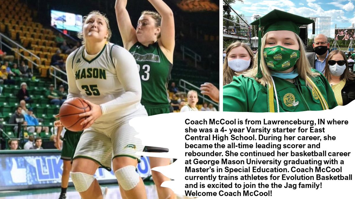FCHS_GBB's tweet photo. We want to officially welcome our new Varsity assistant coach, Allie McCool! Coach McCool was a 4 year athlete at George Mason University and we are so excited to have her join our Jag family! 
@McCool_Allie https://t.co/EPtjhcaWM5