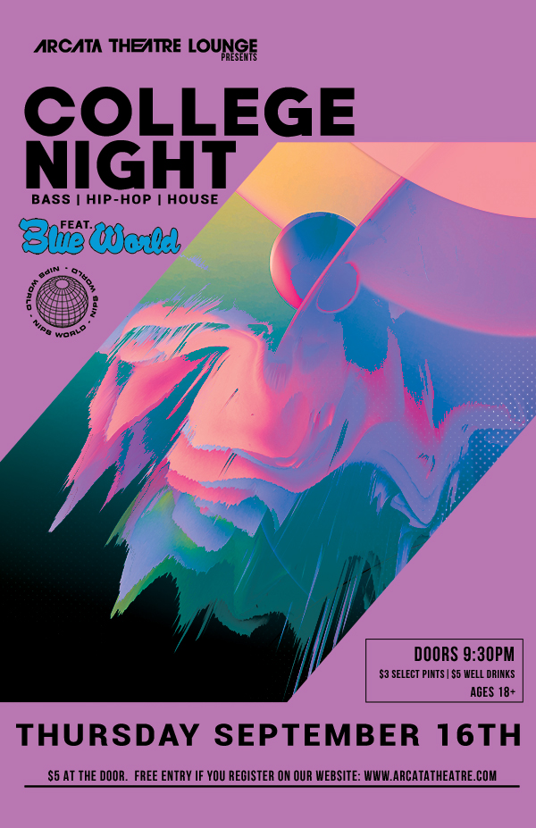 College Night is back!
Doors at  PM
18+
Free Entry if you sign up online.
$5 at the door. 
Click the link and sign up for free entry
bit.ly/3nsFlXR