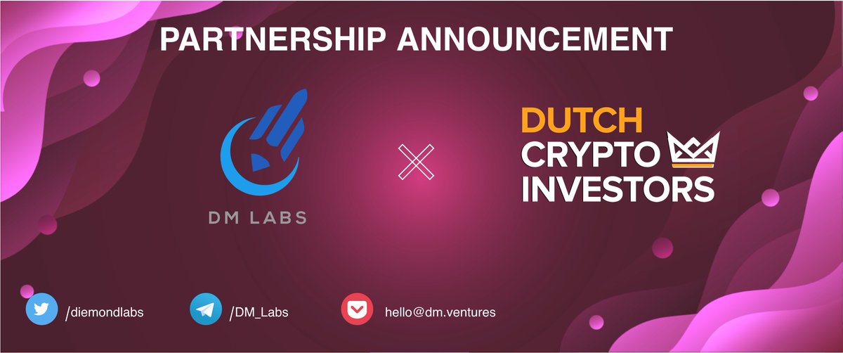 New #Partner Announcement
 
Happy to partner with <a href="/dci_crypto/">Dutch Crypto Investors</a> - DCI Capital aims to promote, educate and inspire crypto enthusiasts. 
Follow us for more exciting updates!

Join our community
t.me/DM_Labs_Discus…
t.me/DCI_Newsroom