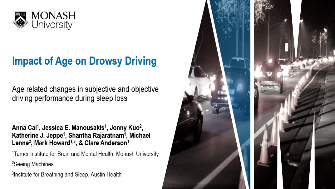 So excited to be presenting my work on age related changes during subjective and objective driving performance on day 2 of the @cogsleep Symposium 2021!
<a href="/cogsleepacademy/">CogSleep Academy</a> great work on all those involved in putting such a great symposium together. #ageing #drowsydriving