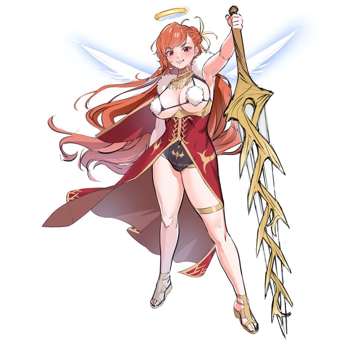 「電脳天使ジブリール」でイラストを担当した「イスダ」の"ボツ案ラフ"の公開許可をいただいたので、公開します〜☺️

ボツ案の方がちょっと幼いかな?

#電脳天使ジブリール
#ジブリール
#電ジブ https://t.co/uYpSpLvsmc 