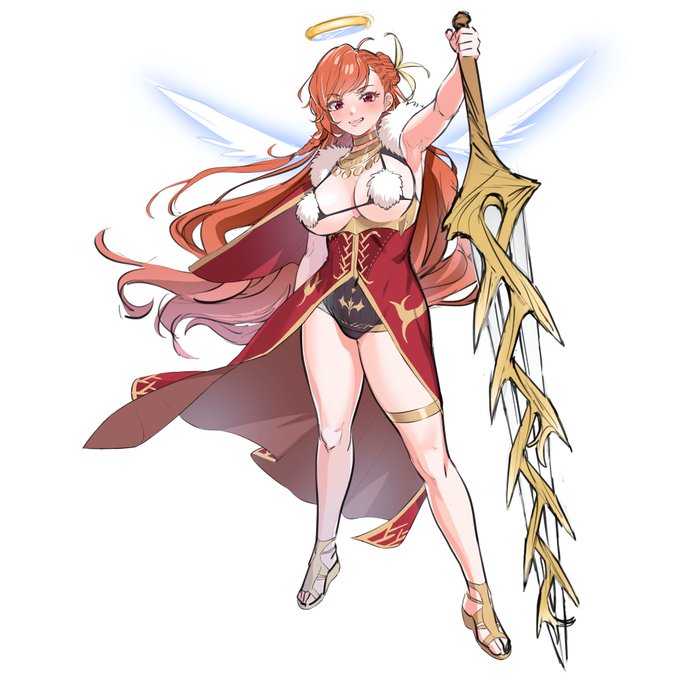 「電脳天使ジブリール」でイラストを担当した「イスダ」の"ボツ案ラフ"の公開許可をいただいたので、公開します〜☺️

ボツ案の方がちょっと幼いかな?

#電脳天使ジブリール
#ジブリール
#電ジブ https://t.co/uYpSpLvsmc 