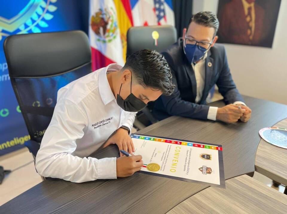 Educa_DotCom's tweet photo. 🐎⚽️ Realizamos la Firma de CONVENIO de colaboración, para el lanzamiento de CHARROS, Club de Fútbol Inteligente para niños y niñas. En Inteligencia Educa les damos la bienvenida. 
La iniciativa que esta alianza traerá grandes frutos a la educación deportiva nacional. 
🐎⚽️ https://t.co/36PZSKO3Fm