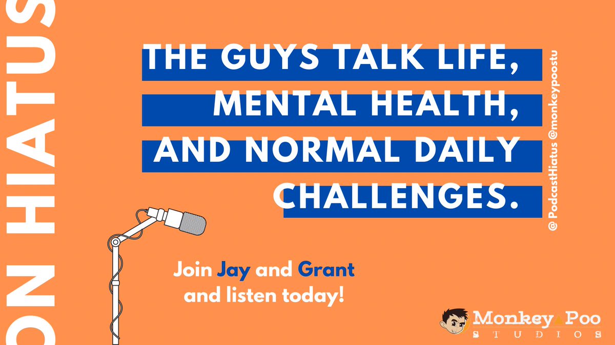 Get out those earbuds. Hit play. Think and laugh with the guys. Rinse. Repeat. <a href="/s7evendaysageek/">Jay “The Angry Ginger”</a> <a href="/insta_grants2/">Insta_Grants2</a> #Podcasting #MentalHealthChallenges #PodernFamily 

MPS: monkeypoostudios.com/ep-12-the-one-…
Apple: podcasts.apple.com/us/podcast/on-…