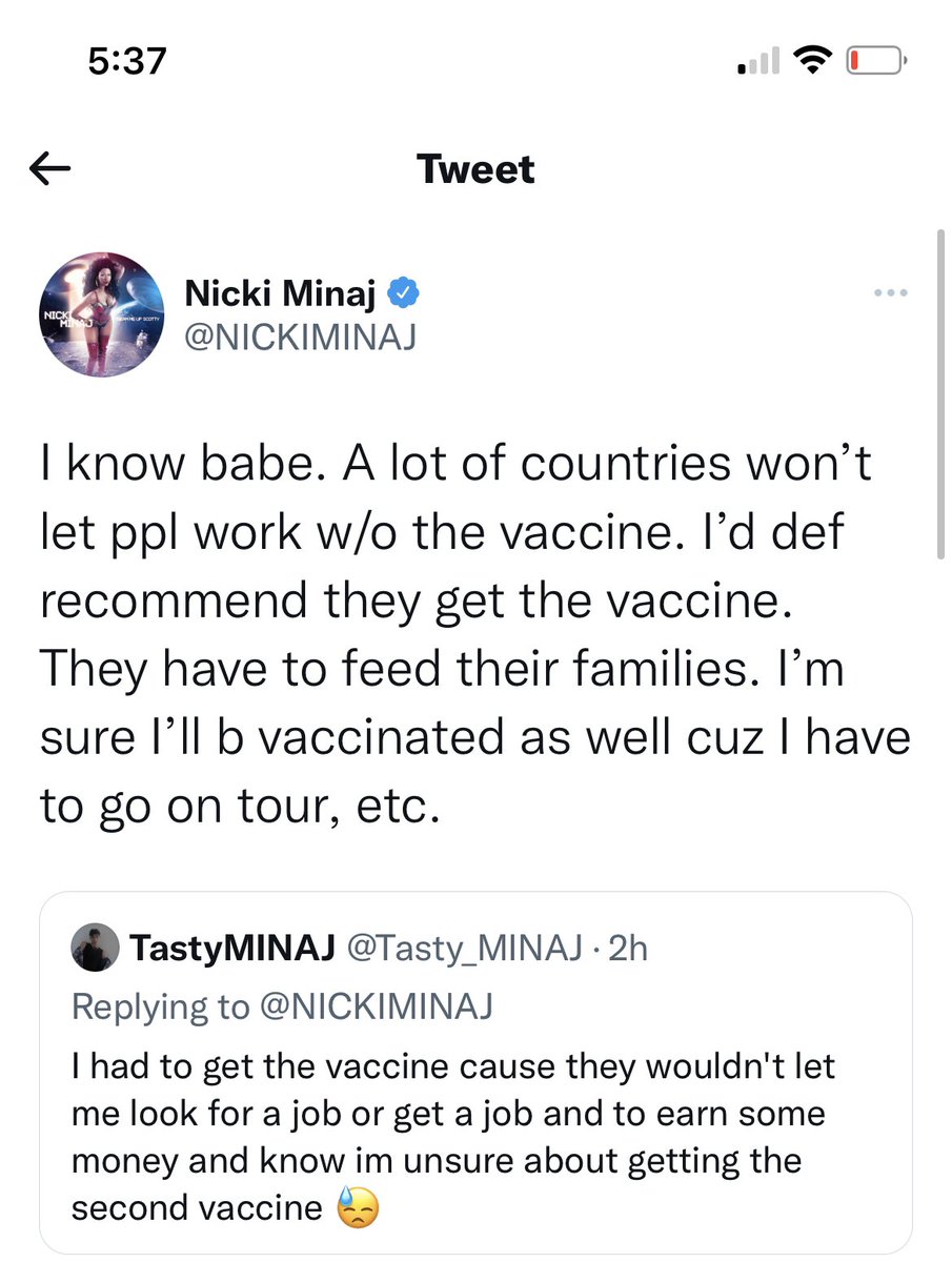 Nicki Minaj tweet media