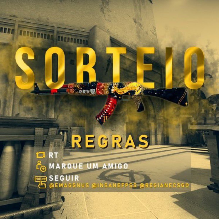 lauccamara's tweet photo. Salveeeee guys, eu e as meninas estamos sorteando essa AK-47 | Imperatriz 👇

Para participar é só seguir esses passos: 
1. DAR RT e marcar 1 AMIGO 👫
2. SEGUIR @insanefpss @regianeCSGO @emaggnus

O resultado sai dia 12/10 🤪 https://t.co/LK3KKXKbCD