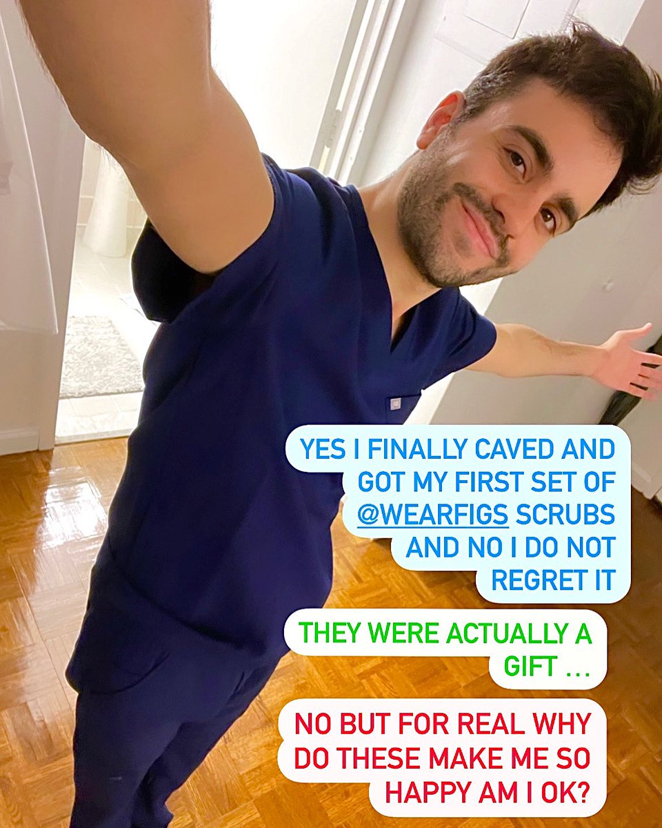 BilaniMD's tweet image. A comfy intern is a happy intern #figs #firstset #internalmedicine #NYC @msm_msw