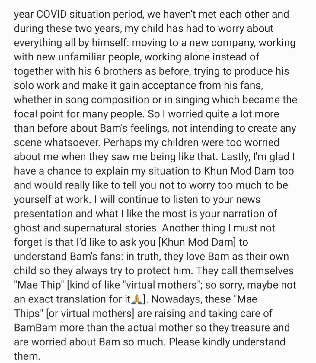Here's a translation. So sorry if there're some accuracies🙏💚