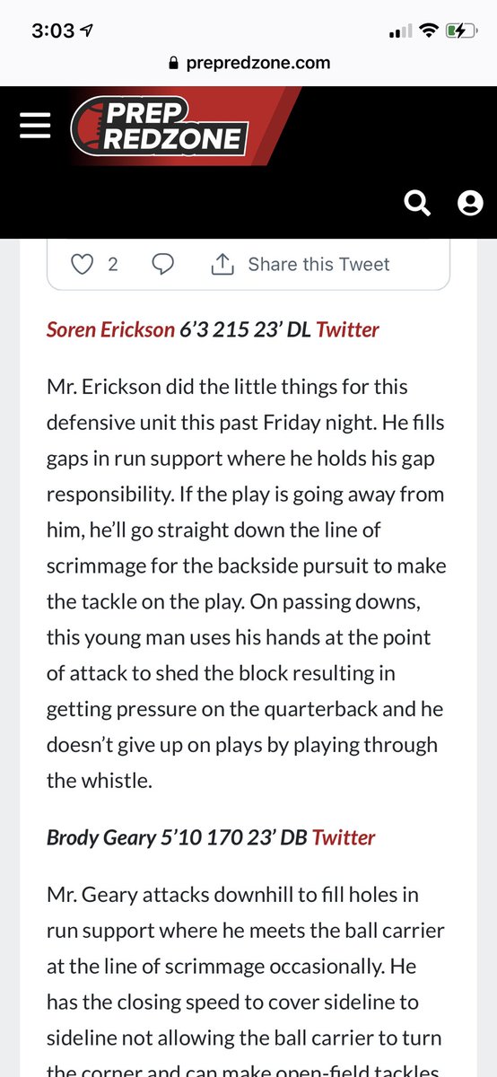 @Jamaskane thanks so much for your analysis and coverage of my teammates and North Star 🏈! @SCNFBOFFICIAL @PrepRedzoneIL