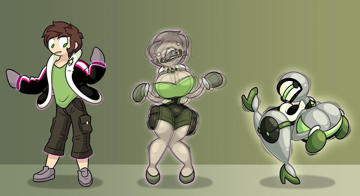 Patreon commission of a guy getting converted into a new packbabe