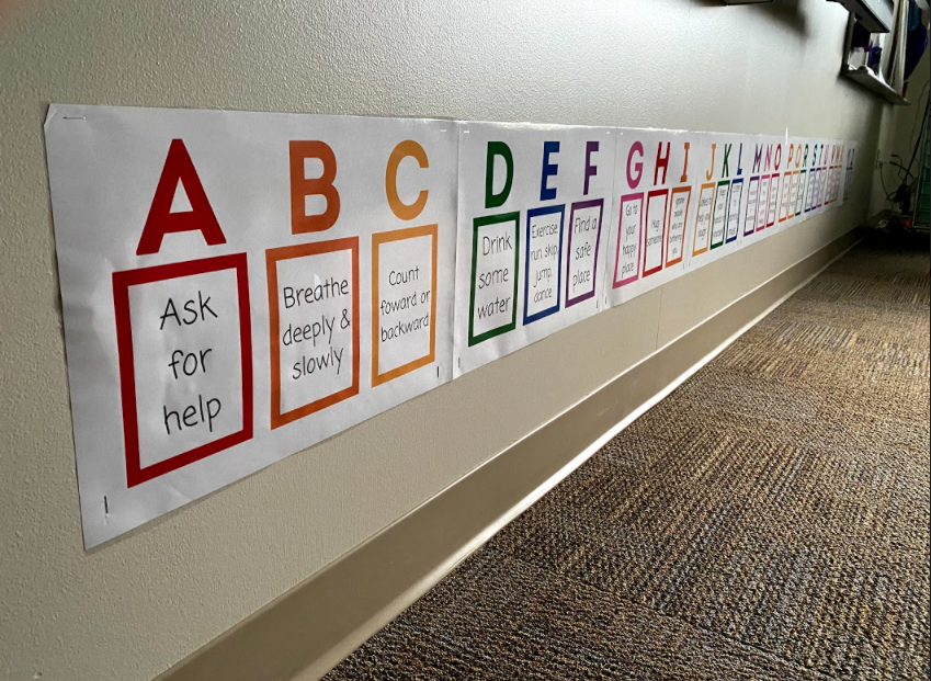 teacher2teacher's tweet photo. "(A)sk for help"

"(B)reathe deeply &amp; slowly"

"(C)ount forward or backward"

In T @CallMeMoprah's classroom, each letter of the alphabet stands for a different SEL strategy – sharing 26 tools Ss can use to tackle a challenge or a tough day!

https://t.co/K4jABaxqCI #SEL https://t.co/P0iwUc9pMR