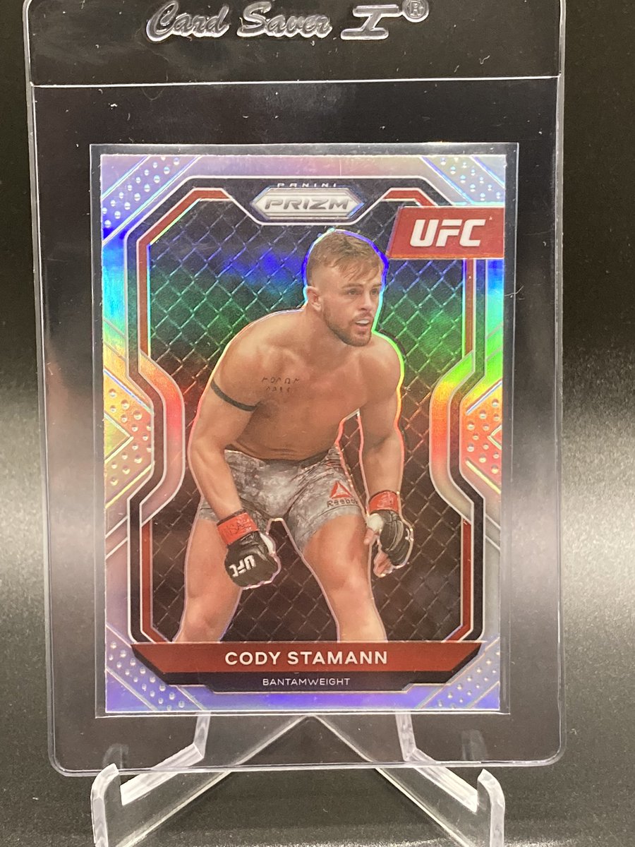 jbronkicks's tweet photo. Private signing with UFC star Cody Stamann!!! Get those Prizm rookie cards autographed!  Check out our Instagram for more details.  @CodyStamann @PaniniAmerica #UFC #Autograph #UFCPrizm #Prizm #Panini #collect #privatesigning https://t.co/akWaMgTn2N