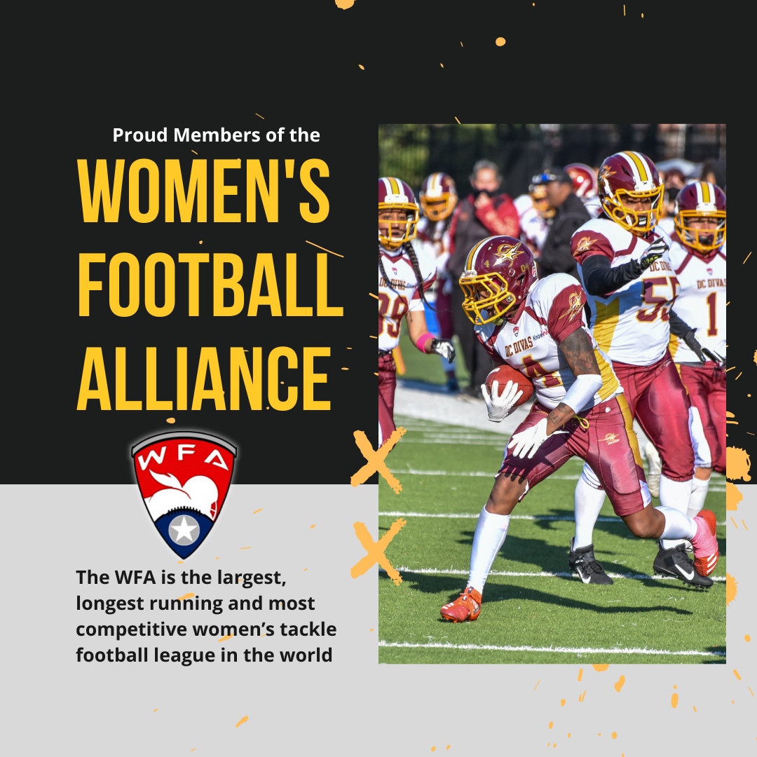 dcdivasfootball's tweet photo. The D.C. Divas are proud members of the Women's Football Alliance! 

Learn more at https://t.co/CA1oHvQI3t
.
.
.
#WFA #wfastrong #womensfootballalliance #dcdivas #football #womensfootball #womensprofessionalfootball  #victory #wonderwomen #inspire  #dcwomen... https://t.co/rFlchPzvhb
