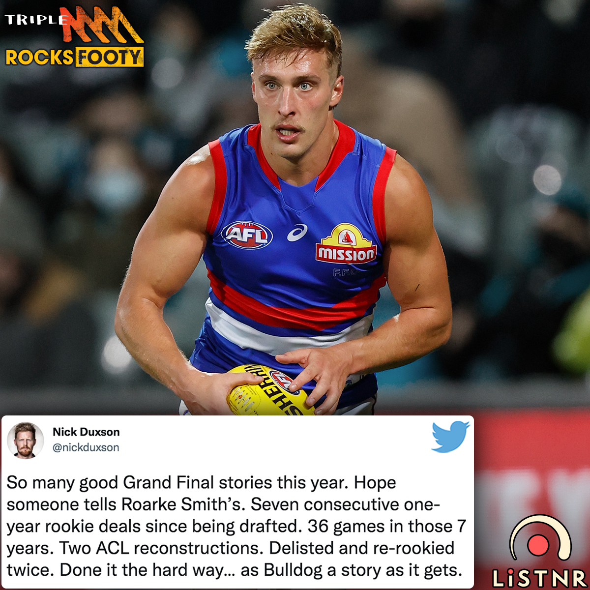 Roarke Smith has done some seriously hard yards to get to the grand final!
