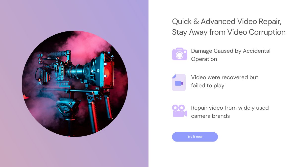 WS_Recoverit's tweet photo. #WhatsNew Corrupted Video Repair in #Recoverit10 has changed its interface and upgraded its underlying technology to provide you with an easier and more convenient interaction experience and a higher video repair rate. Click to check it out! https://t.co/dB6gYX74CV https://t.co/MBVT7Ee9ii