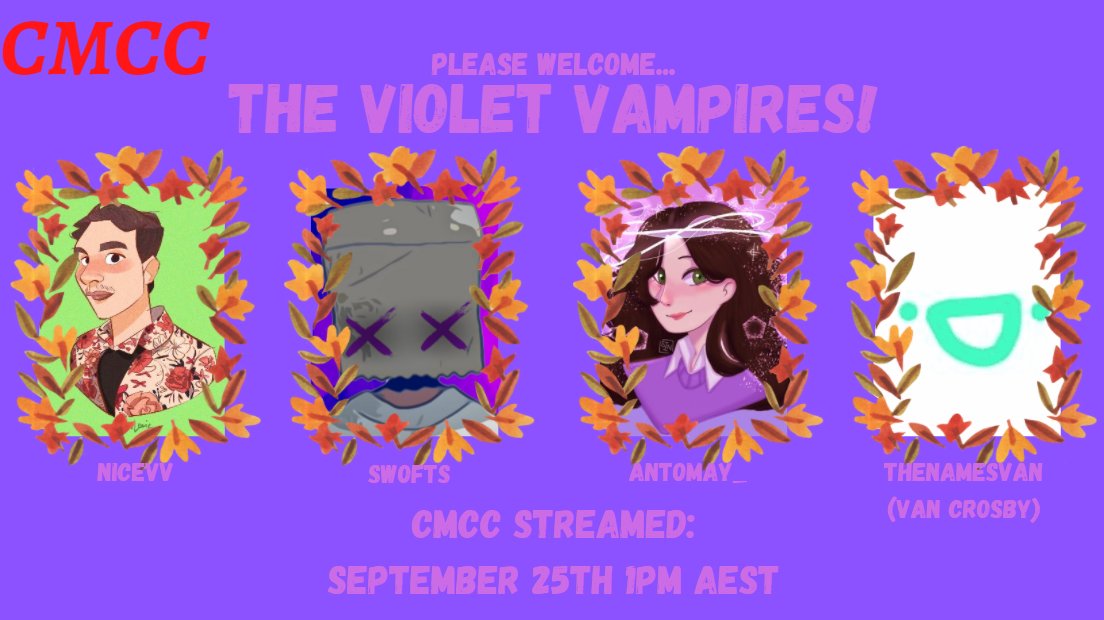 CheapMCC's tweet image. Please welcome... The Violet Vampires!