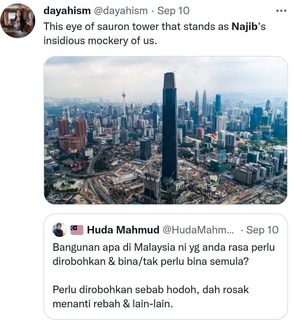 mynewshub's tweet image. Insidious mockery katanya... Sedangkan bangunan ini adalah antara tanda kejayaan pembangunan negara zaman Najib...