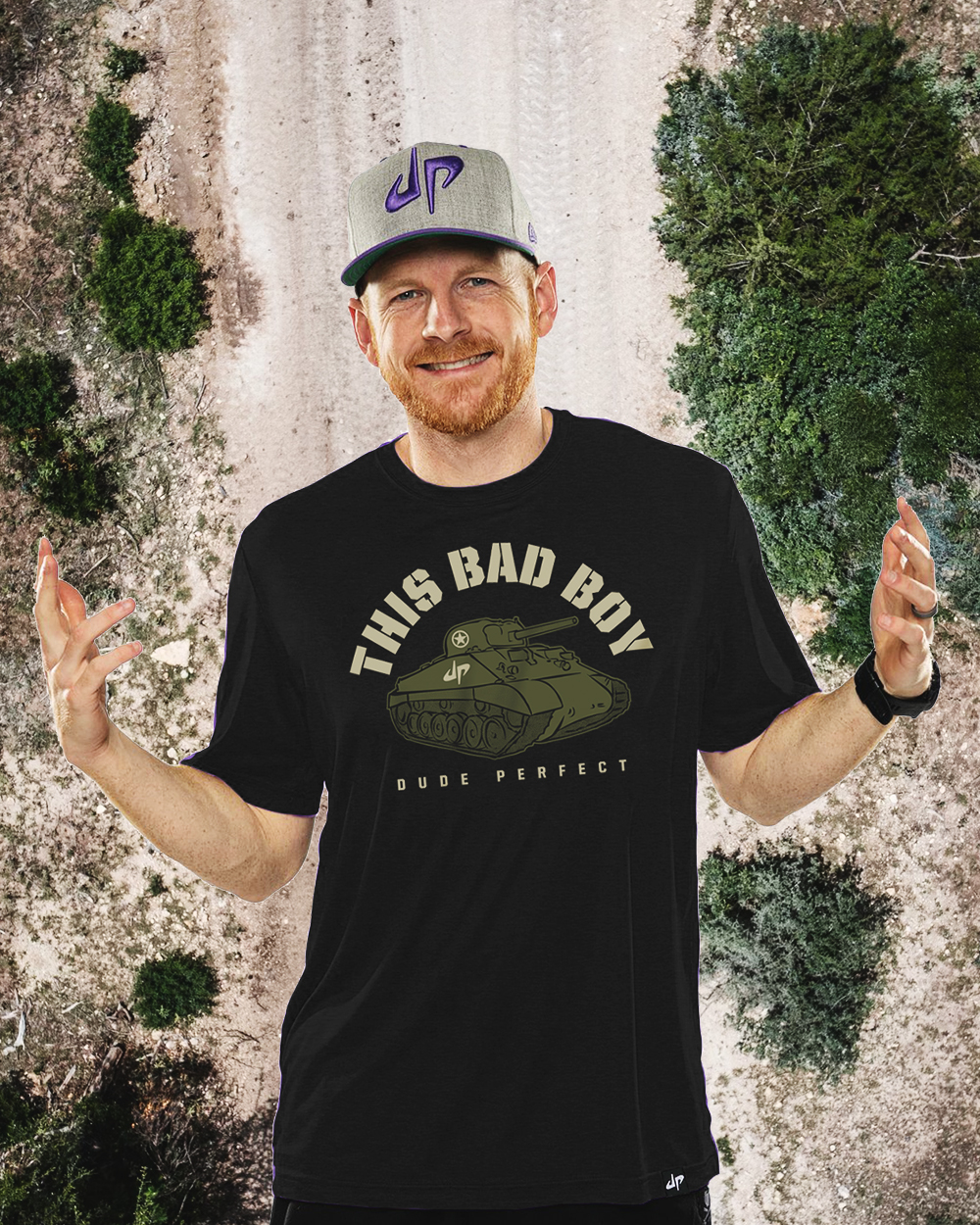 Anoi montering Kemiker Dude Perfect on Twitter: "It had to be done. Garrett is a t-shirt quote  making MACHINE. Get your This Bad Boy merch (limited quantities available)  &gt;&gt; https://t.co/wD9CxE8lTB https://t.co/FbM1r4Da0F" / Twitter