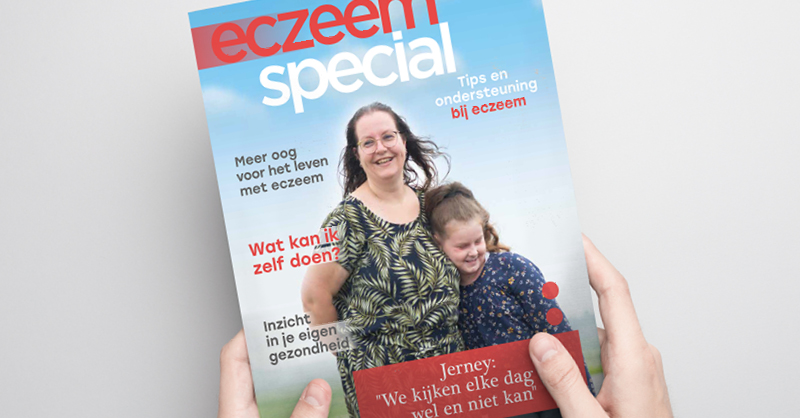 PfizerNL's tweet photo. Op Wereld Eczeem Dag, 14 september presenteert de patiëntenvereniging VCME het digitale tijdschrift dat we samen maakten over het leven met eczeem. Je kunt het downloaden via deze link: https://t.co/A285fW7Oid https://t.co/bXgWFybb6X