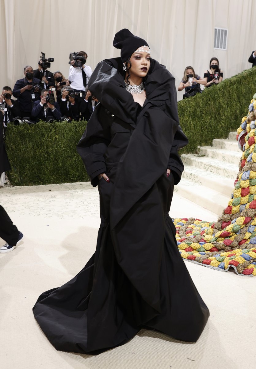 enews's tweet image. The #MetGala carpet isn't over until @Rihanna says it is.
