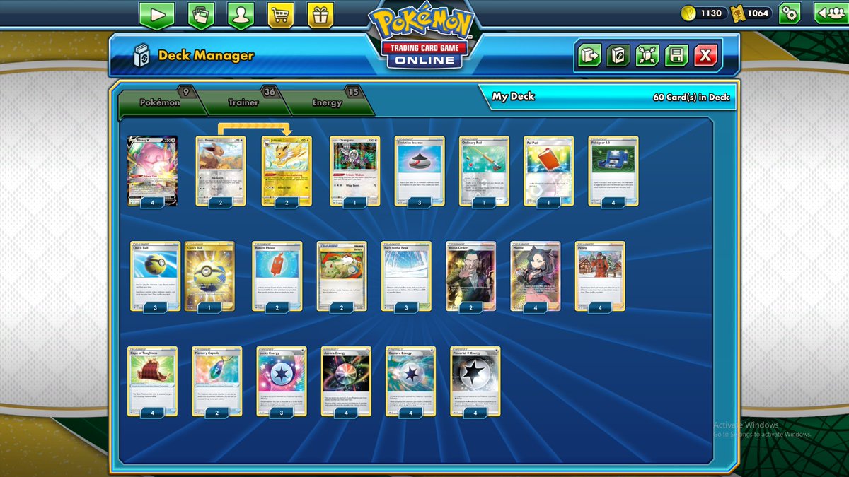 pklight_PTCG's tweet image. Playing around with Blissey tonight. Peony might be the best option right now to find the memory capsule or Jolteon early.