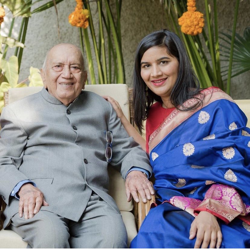 A shot with my #AbbaJaan whom i call Papa, on his 90th birthday. He holds a Masters degree and a PHD in International Law from Columbia University, worked in corporate sector for a decade before getting into education in the 1970s.