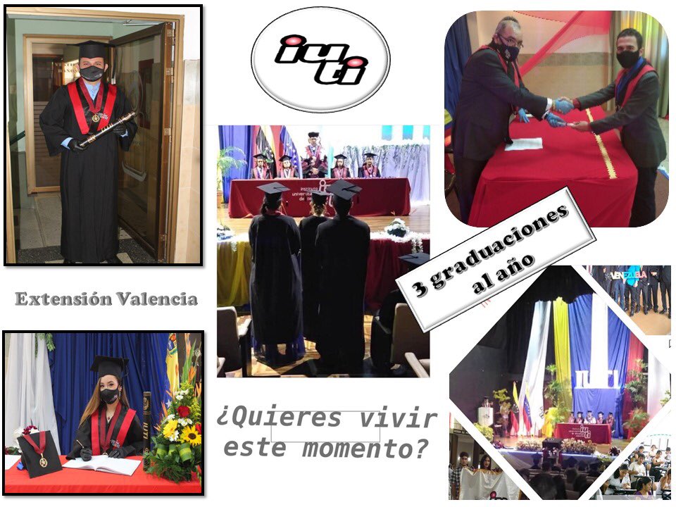 IUTIValencia's tweet photo. Como institución educativa con experiencia de más de 40 años formando triunfadores en Venezuela 🇻🇪 en las 3 graduaciones al año y con miles de egresados; hemos sido testigos en cada acto de investidura de las emociones que embarga a los estudiantes y sus familias.
#iuti https://t.co/bq18RIcvbD