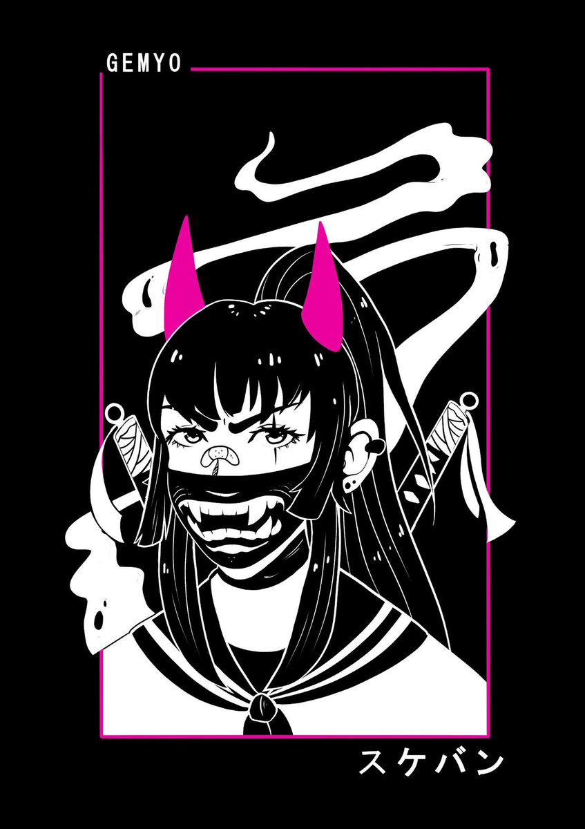 PinkPeachyWitch's tweet photo. ✨ Sukeban ✨
Commissioned by @HelloGemyo for this amazing tshirt design which is for sale now at https://t.co/8rYkSnaKUZ 🥰
#twitchartist #illustration #ArtistOnTwitter #artwork https://t.co/kqnzI7EZK3