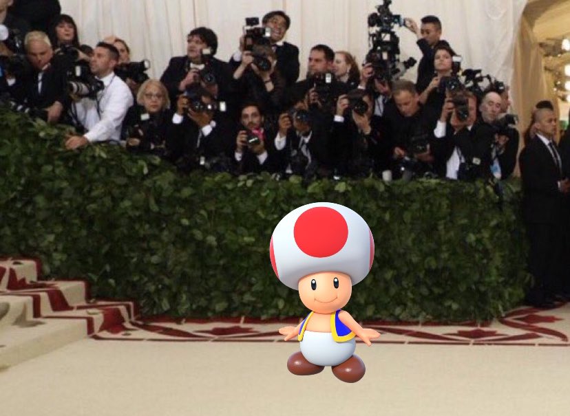 funkefly's tweet photo. Toad has arrived at the Met Gala https://t.co/ShtpoBUYtZ