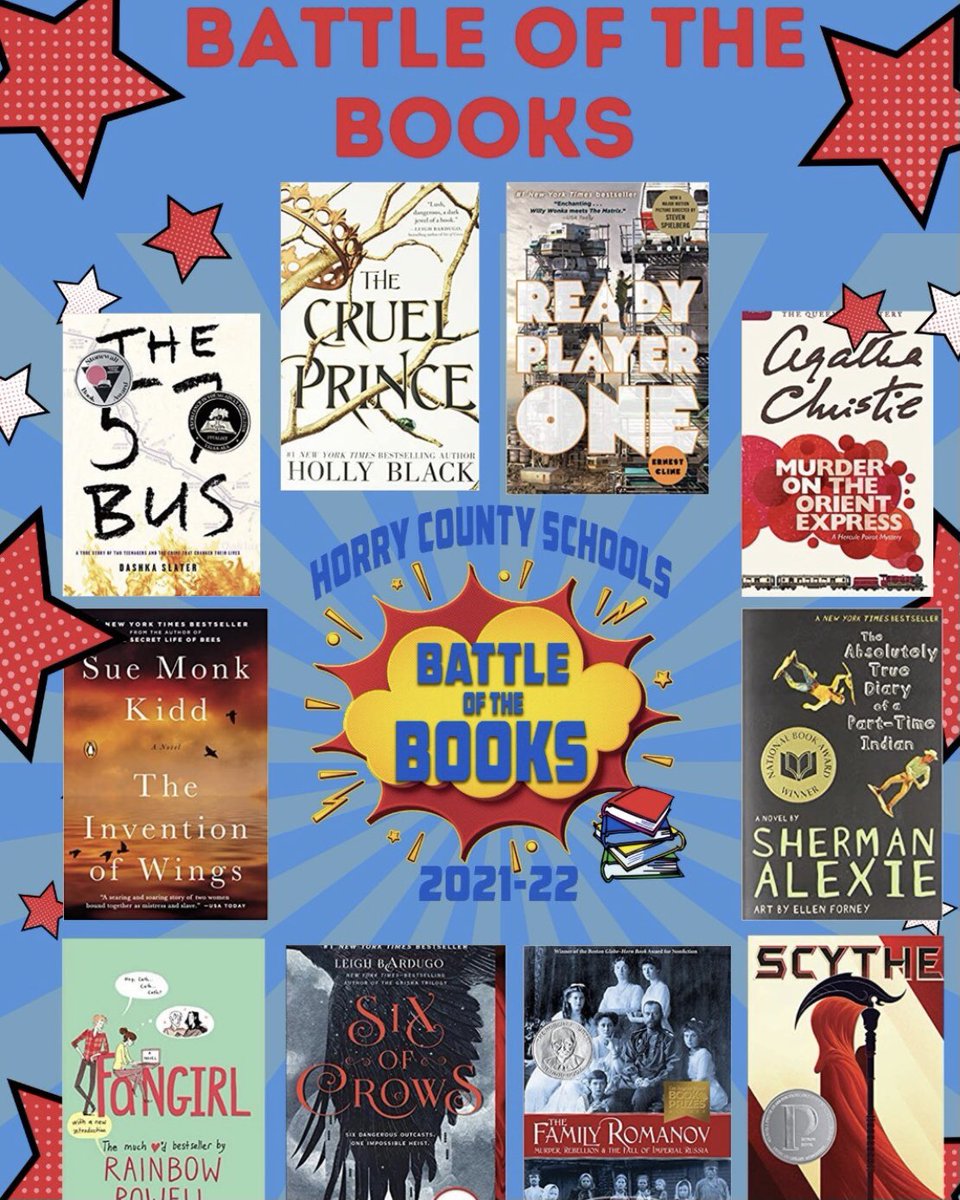 AynorHSLibrary's tweet image. If you are interested in joining AHS Battle of the Books team, see Mrs. Benton in the library.
#bluejacketsread #ahsreads
#ahslibrarylearningcommons
#ahsllc
#aynorhighschool
#hcslibrarymedia #battleofthebooks