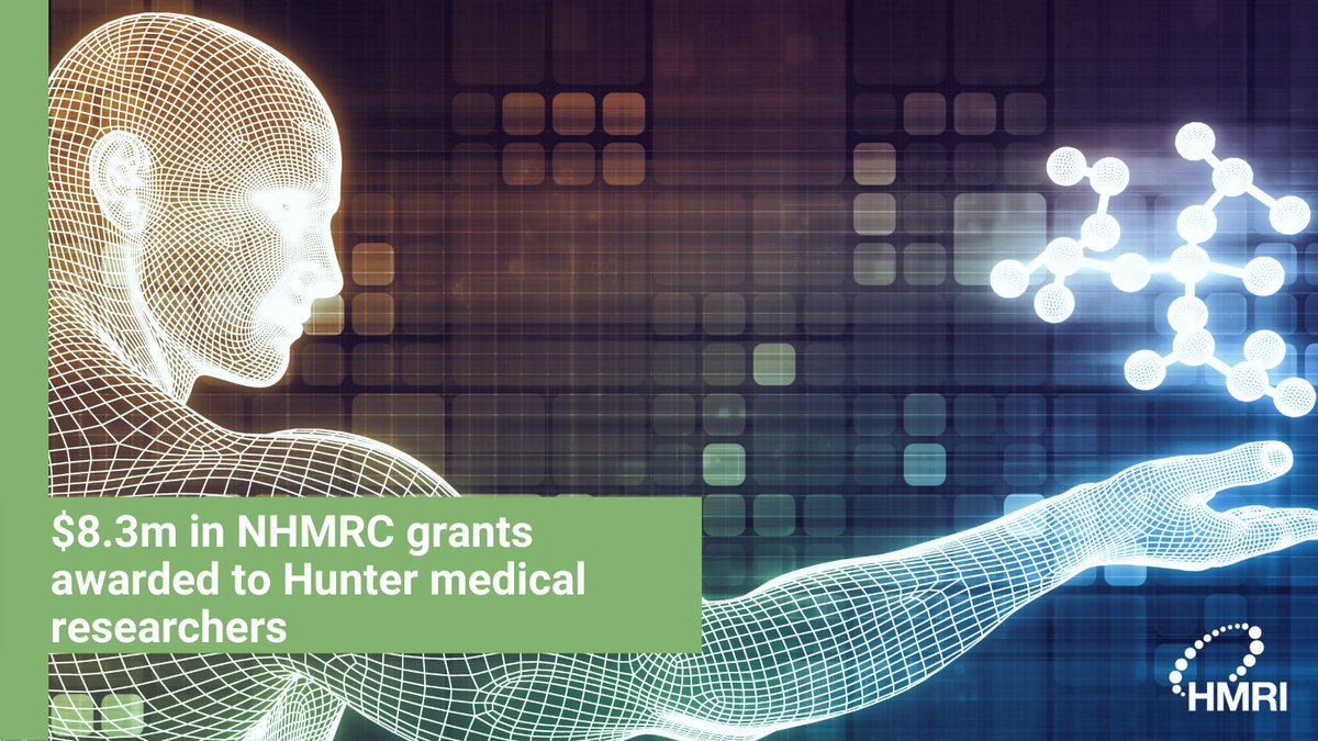 Hunter Medical Research Institute (HMRI) (@hmriaustralia) on Twitter photo Congrats to L/Prof Clare Collins ($3.9m), Prof Michael Breakspear ($2.9m) and Prof Brett Mitchell ($1.5m) who have been awarded competitive NHMRC grants to enable them to continue to solve global health problems. More 👉 bit.ly/3k7TOWS
<a href="/ProfCCollins/">Laureate Prof Clare Collins AO</a> <a href="/DrBreaky/">Michael Breakspear</a> <a href="/1healthau/">Brett Mitchell</a> Congrats to L/Prof Clare Collins ($3.9m), Prof Michael Breakspear ($2.9m) and Prof Brett Mitchell ($1.5m) who have been awarded competitive NHMRC grants to enable them to continue to solve global health problems. More 👉 bit.ly/3k7TOWS
<a href="/ProfCCollins/">Laureate Prof Clare Collins AO</a> <a href="/DrBreaky/">Michael Breakspear</a> <a href="/1healthau/">Brett Mitchell</a>