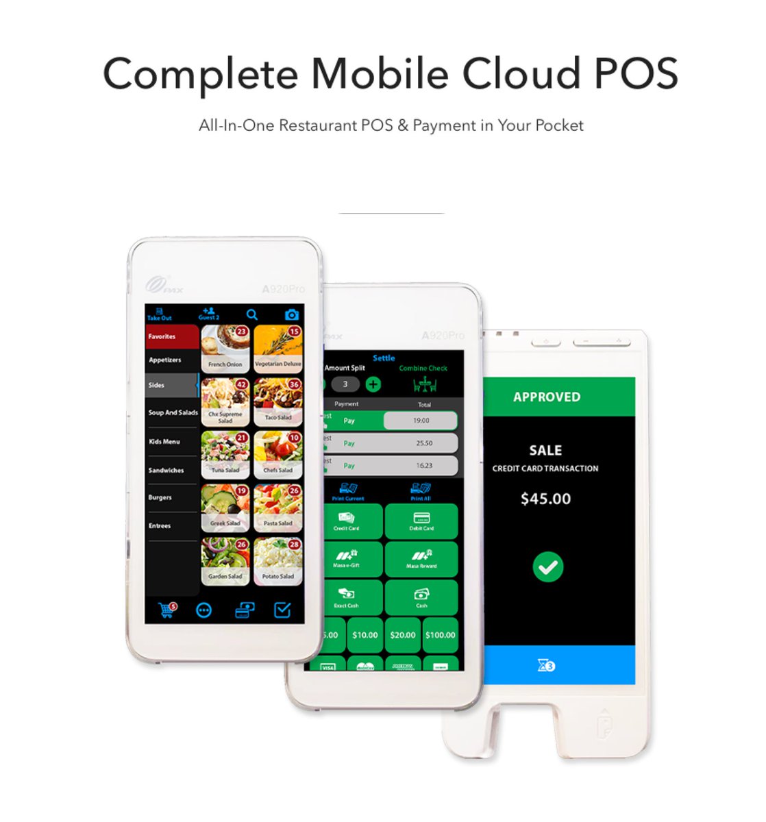 All-In-One Restaurant POS in Your Pocket. aldelo.com #restaurants #payments #pos #aldelo #pax #mobilepos