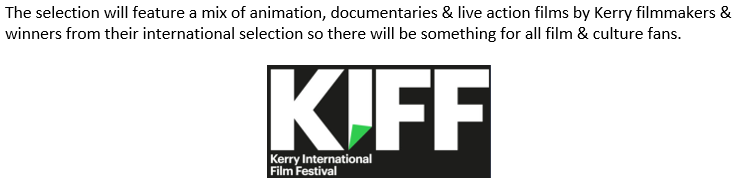 <a href="/KerryFilmFest/">Kerry International Film Festival</a> are screening a selection of short film winners &amp; highlights from their 2020 online festival on <a href="/CultureNight/">Culture Night</a>; Fri 17th Sept at St. John's Church, Tralee from 7-8.45pm.
Booking: eventbrite.ie/e/screening-of…
Culture Night Kerry is funded by <a href="/artscouncil_ie/">The Arts Council / An Chomhairle Ealaíon</a> &amp; <a href="/countykerry/">Kerry County Council - Comhairle Contae Chiarraí</a>