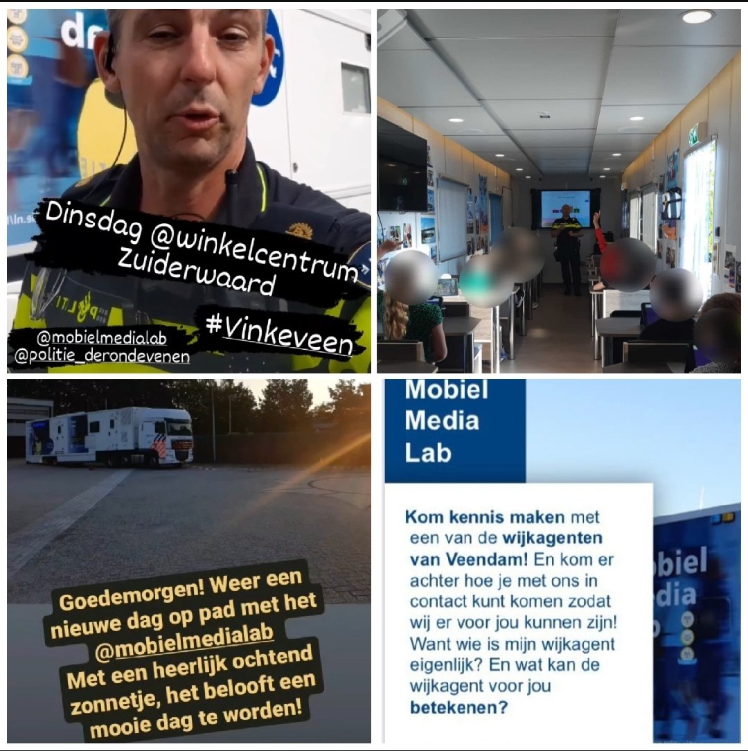 MobielMediaLab's tweet photo. We staan met #MML1 bij de Jumbo van #Vinkeveen en met #MML2 op de Cornelis Jetseslaan 13 in #Veendam.
In Vinkeveen kunt u de hele dag terecht voor een vrilighridsenquête en een praatje met de wijkagent. In Veendam geven we cyberles aan de jeugd maar is vanaf 13u iedereen welkom https://t.co/9TQbQ4DvCI