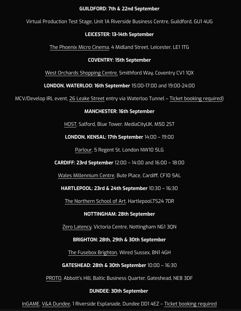 If you live near Leicester, get down to the Phoenix Micro Cinema as today is the last day to catch the Best of British #ImmersiveArcade tour near you. Don't miss 'Fly' & other great pieces from @darkfield_org @darrenemerson77 @NSCcreative @59productions @ScanLABProjects @REWINDco