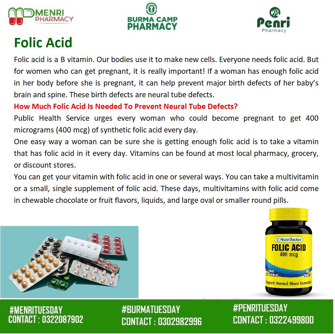 Menri_Pharmacy's tweet photo. #MenriTuesday
#FolicAcidAwarenessWeek https://t.co/io1SGHXLZ6
