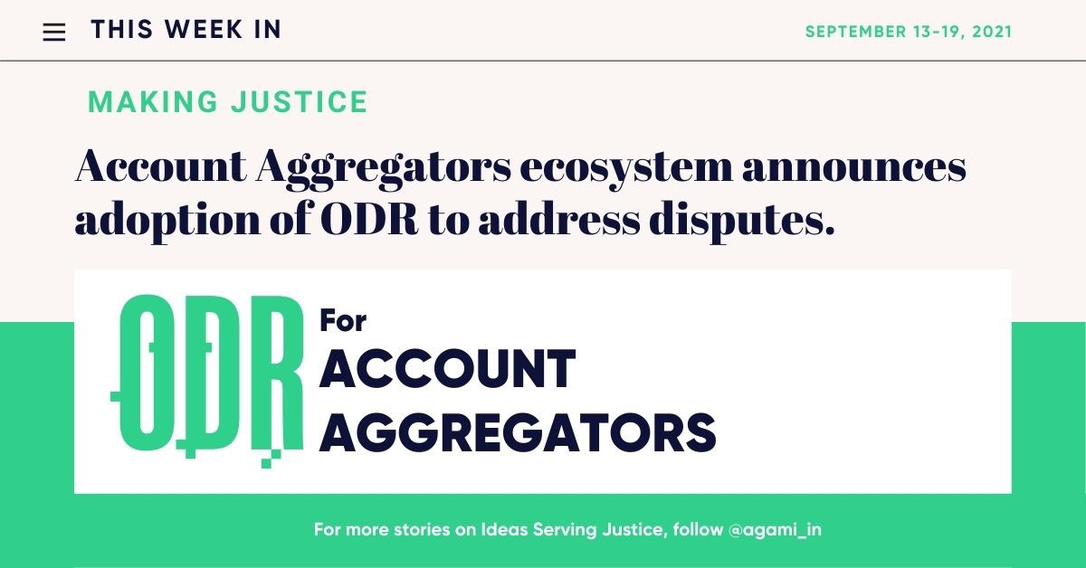 Pramod_Rao_'s tweet photo. As has been widely reported, the Account Aggregator ecosystem went live on September 2nd. 

What’s really cool is that @sahamati has adopted ODR - online dispute resolution- process for the AA ecosystem &amp; is inviting ODR startups to empanel: write to empanelment@sahamati.org.in https://t.co/nPvAgOPNIR