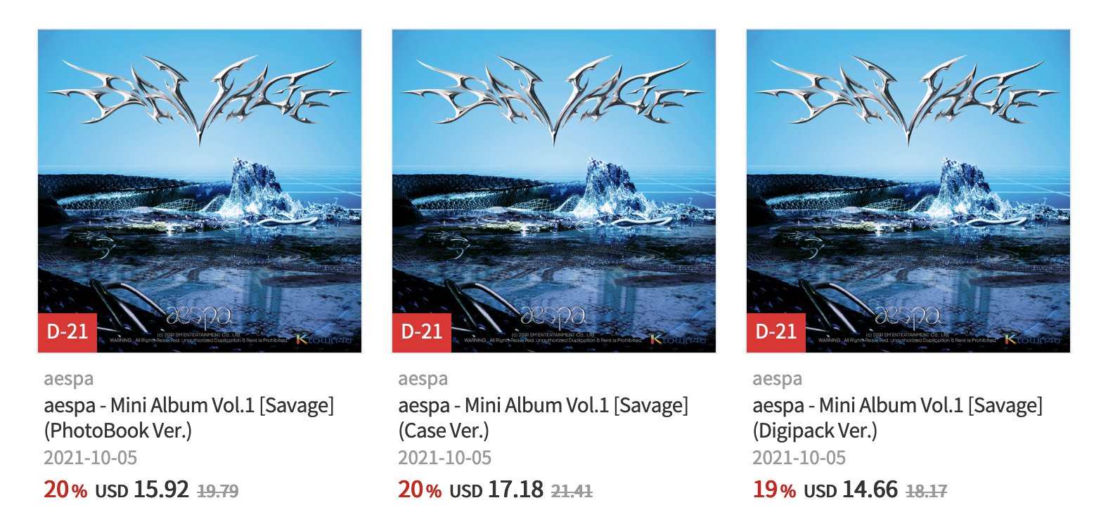 Aespresso Is Savage On Twitter Aespa Mini Album Vol 1 Savage Has Three Versions Case Photobook And Digipack Digipak In The Replies You Can Find 1 Pre Order Links For Synnara And